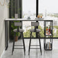 Glam Style 41.3"H Bar Table Marble White Rectangle Top Bistro Table for Living Room Clearhalo 'Bar Furniture' 'Bar Tables' 'bar_tables' 'Furniture' 'furniture_bar_tables' 'Kitchen & Dining Furniture' 'kitchen&dining_furn' 'kitchen' 1200x1200_3d665ad0-e8d5-4363-881a-9e770b4d2acc