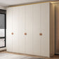 Modern White Wardrobe Cabinet Engineered Wood Wardrobe with Garment Rod