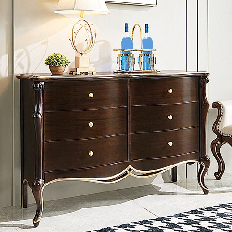 Mid-Century Modern Storage Cabinet Solid Wood 5/6-Drawer Accent Chest Clearhalo 'Cabinets & Chests' 'cabinets_chests' 'furn' 'furn_cabinets_chests' 'Furniture' 'Living Room Furniture' 1200x1200_3d670e7e-52e2-4336-8ba4-16397198442e