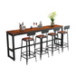 Industrial Style Bistro Bar Table Rectangle Solid Wood Bar Table for Dining Room Clearhalo 'Bar Furniture' 'Bar Tables' 'bar_tables' 'furn' 'furn_bar_tables' 'Furniture' 'Kitchen & Dining Furniture' 1200x1200_3d6830b5-7eb5-47bb-9fbb-c39dae94fd37