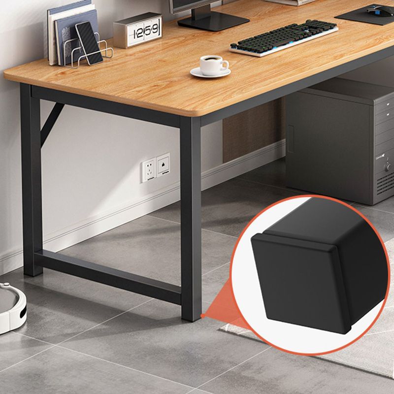 Contemporary Wooden Office Desk Sled Base Writing Desk with Steel Legs Clearhalo 'furn' 'furn_office_desk' 'Furniture' 'Office Desks' 'Office Furniture' 'office_desk' 1200x1200_3d695d6b-f254-4697-8318-015864da1d3d