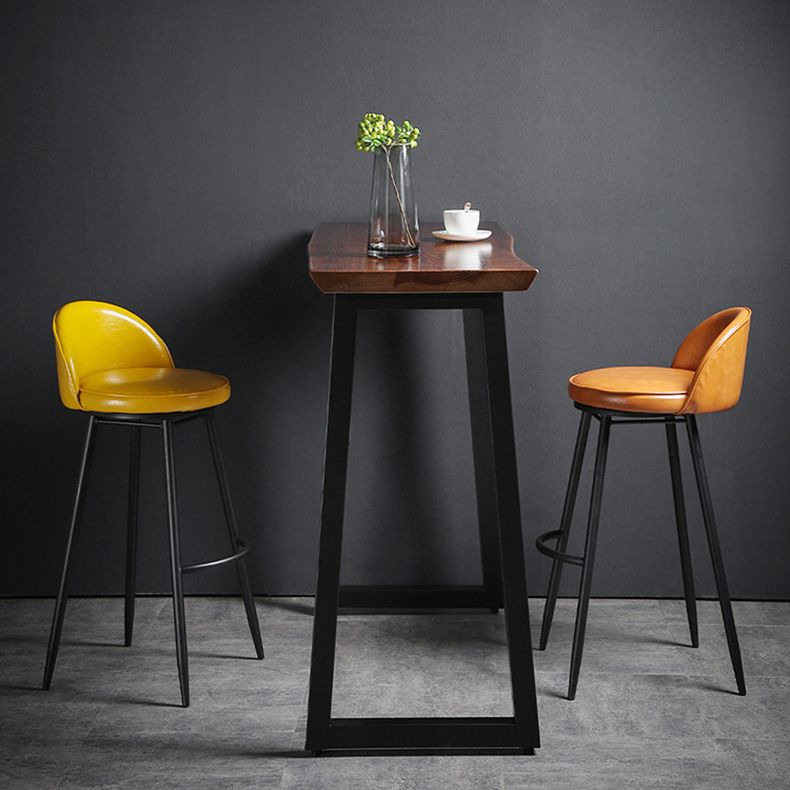 Contemporary Restaurant Footrest Stool Matte Finish Leather Barstool Clearhalo 'Bar Furniture' 'Bar Stools' 'bar_stools' 'furn' 'furn_bar_stools' 'Furniture' 'furniture_bar_stools' 'Kitchen & Dining Furniture' 1200x1200_3d6aa674-a98c-4103-8185-3d466e864b3e