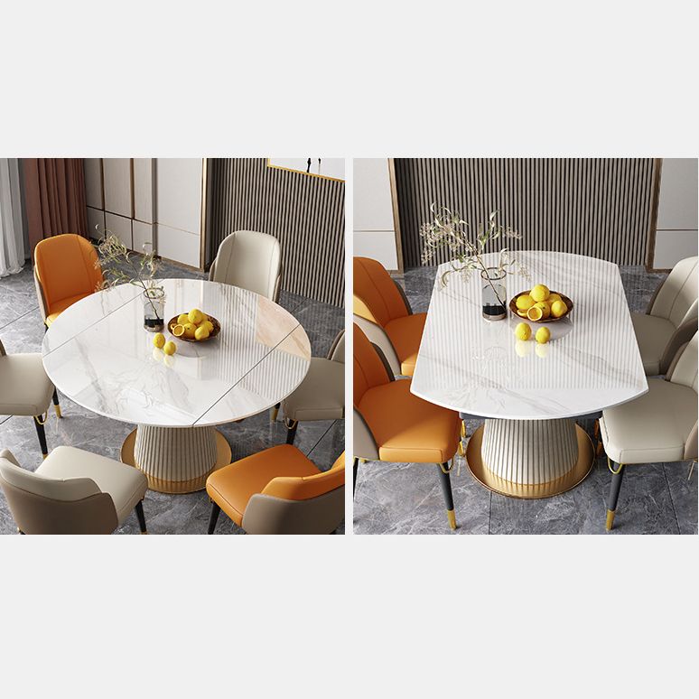 Round Contemporary Sintered Stone Dining Room Set Standard Dining Furniture Set Clearhalo 'Dining Room Sets' 'Dining Tables & Seating' 'dining_room_set' 'furn' 'furn_dining_room_set' 'Furniture' 'furniture_dining_room_set' 'Kitchen & Dining Furniture' 'kitchen&dining_furn' 'kitchen' 1200x1200_3d6ae515-f29e-436a-8e3f-071dd135ce55