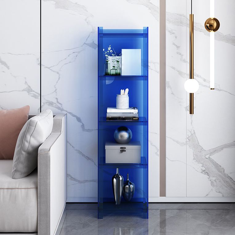 Standard Closed Back Bookshelf Scandinavian Rectangle Acrylic Bookcase