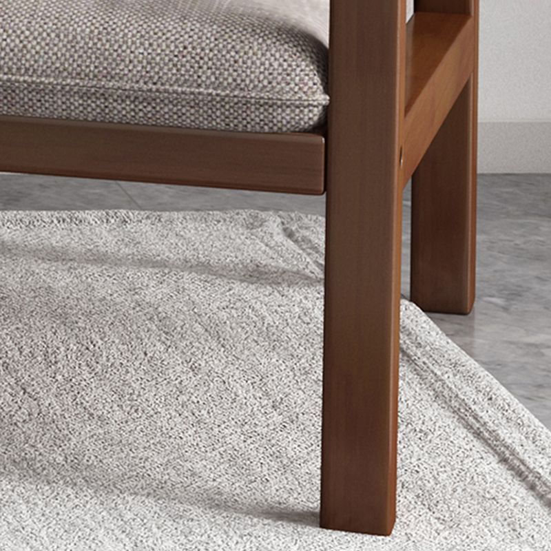 Bras en bois de style nordique inclus avec chaise d'accent salon coussin