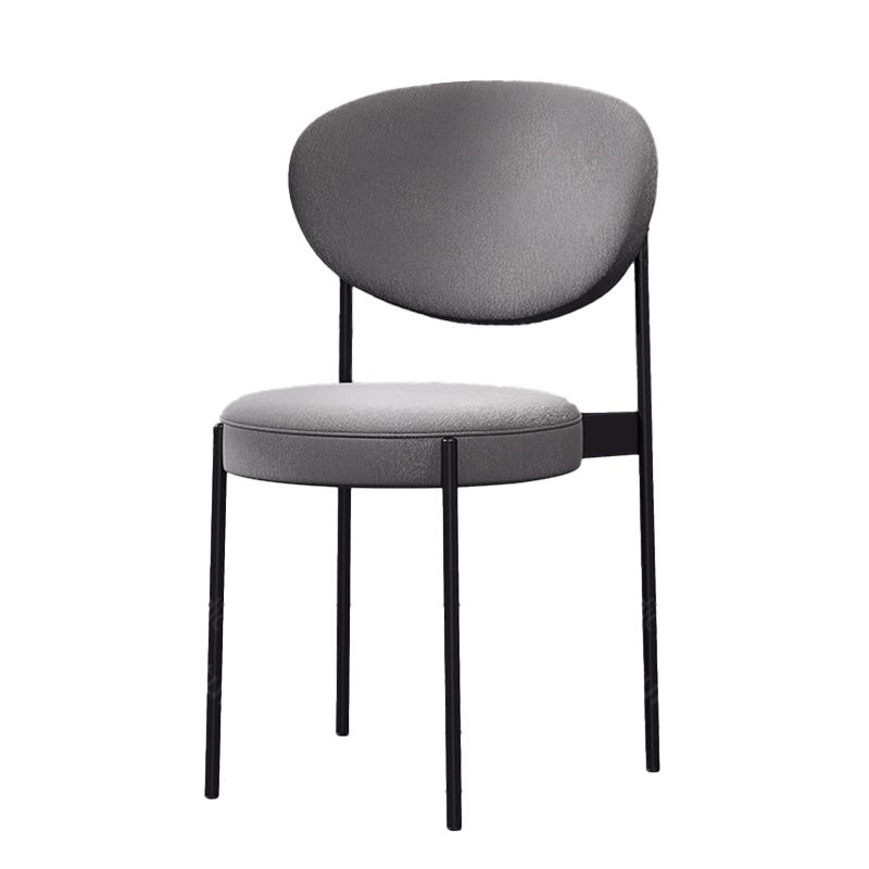 Glam Style Upholstered Side Chair Open Back Stackable Dining Chair Clearhalo 'Dining Chairs' 'Dining Tables & Seating' 'dining_chair' 'furn' 'furn_dining_chair' 'Furniture' 'furniture_dining_chair' 'Kitchen & Dining Furniture' 1200x1200_3d6d1d0d-fb5e-4a4d-8839-08c764331385
