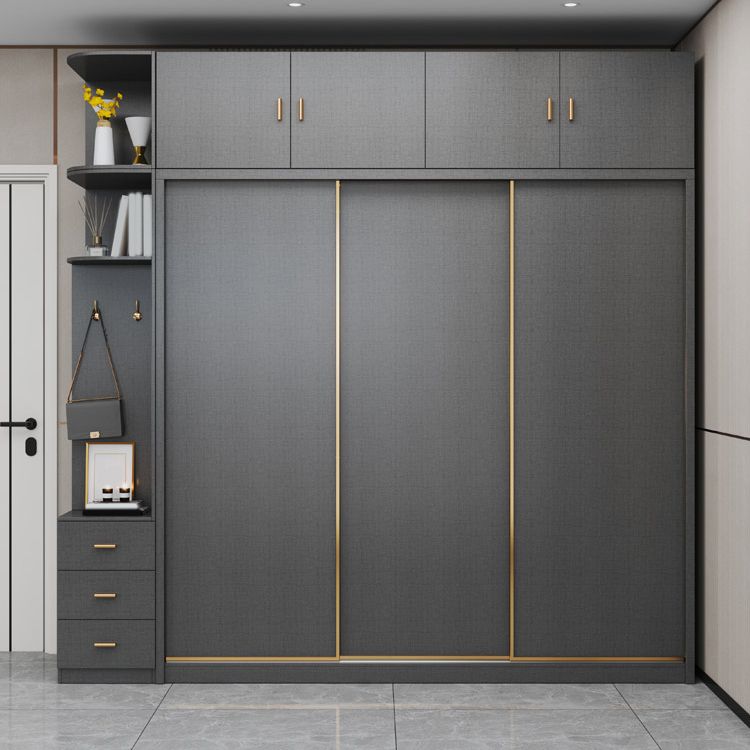 Gabinete de almacenamiento de puerta corredera de dormitorio gabinete moderno de madera fabricada