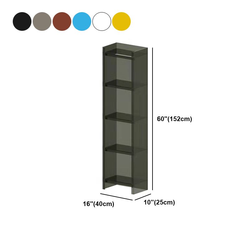 Acrylic Bookshelf Scandinavian Style Closed Back Bookcase for Home Office Study Room Clearhalo 'Bookcases' 'furn' 'furn_bookcases' 'Furniture' 'furniture_bookcases' 'Office Furniture' 1200x1200_3d6f09dc-1240-4ad2-acb9-f765549c7da9