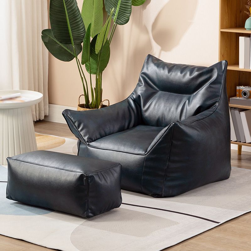 Sedia in vetro in pelle 31,4 "l x 31,4" w x 31,4 "H armi incluse sedia