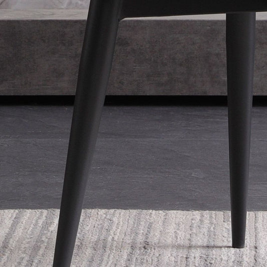 Industrial Style Arm Chair Metal Solid Back Dining Room Chair for Dining Room