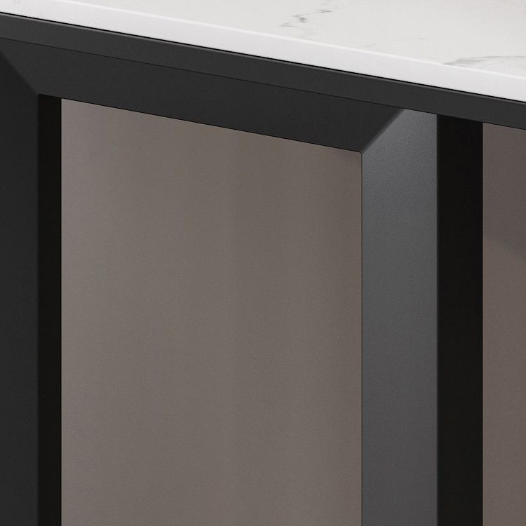 Tavolino console di marmo glam tavolo da divano console mezza luna per sala