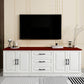 Scandinavisch witte tv-console woonkamer tv-meubel met lades en kasten