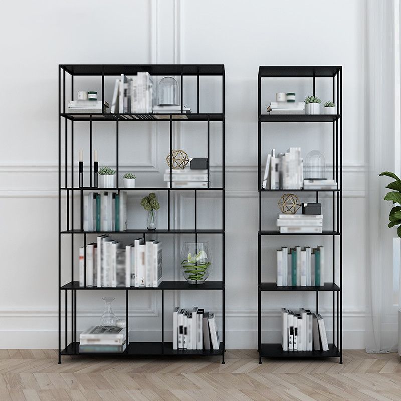 Open Metal Bookcase Modern Book Shelf with Rectangular Shelves Clearhalo 'Bookcases' 'furn' 'furn_bookcases' 'Furniture' 'furniture_bookcases' 'kitchen' 'kitchen_bookcases' 'Living Room Furniture' 'Office Furniture' 1200x1200_3d74a11b-b562-4d5f-a610-54a11f3b4a84