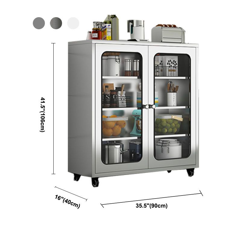 Plate-forme de style moderne plate latérale en métal avec porte à domicile