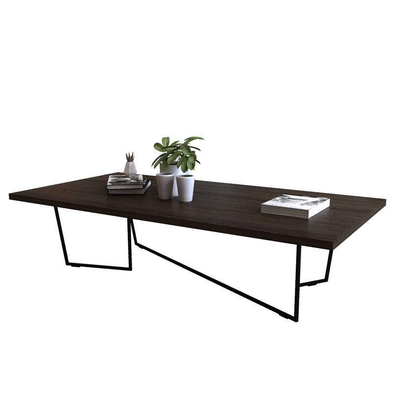 Solid Wood Coffee Table Abstract Coffee Cocktail Table in Brown Clearhalo 'Coffee & Accent Tables' 'Coffee Tables' 'coffee_tables' 'furn' 'furn_coffee_tables' 'Furniture' 'Living Room Furniture' 1200x1200_3d75ceae-ccf0-4423-80db-36a67f72a151