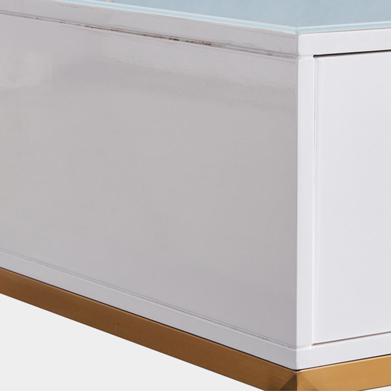 Glam TV Media Stand Glass Enclosed Storage TV Stand Console with Drawers Clearhalo 'furn' 'furn_tv_stands_entertainment_centers' 'Furniture' 'Living Room Furniture' 'TV Stands & Entertainment Centers' 'TV Stands & Media Storage Furniture' 'tv_stands_entertainment_centers' 1200x1200_3d76c111-4c2f-4018-aa30-f332b96772a6