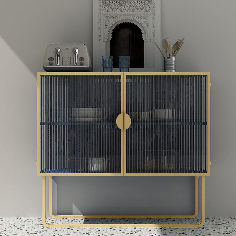 Glam Glam Glam Glam da 35,5 "Herver server a buffet di vetro con spazio per la sala da pranzo