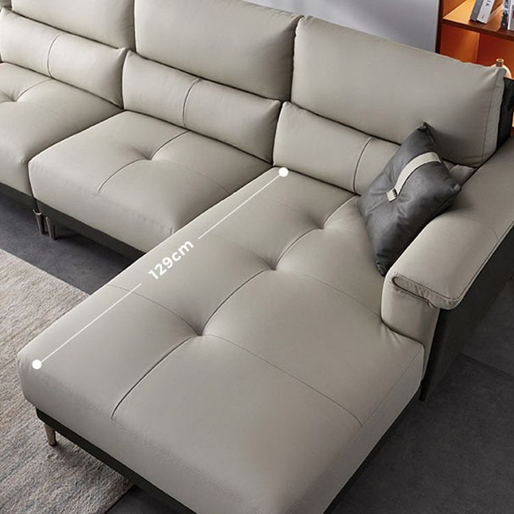 Divano sezionali a forma di L blu di divano a braccio quadrato