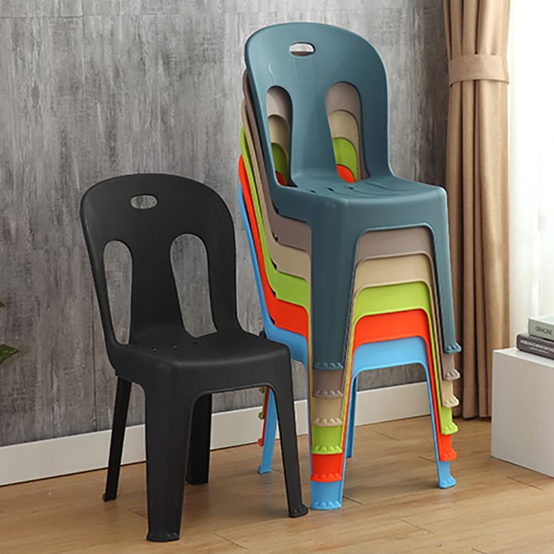 Modern Design Plastic Armless Dining Side Chairs Slat Back Side Chairs for Home Use Clearhalo ' kitchen&dining_furn' 'Dining Chairs' 'Dining Tables & Seating' 'dining_chair' 'furn' 'furn_dining_chair' 'Furniture' 'furniture_dining_chair' 'Kitchen & Dining Furniture' 'kitchen' 1200x1200_3d7c385a-9119-47ed-bc8e-df10e624d778
