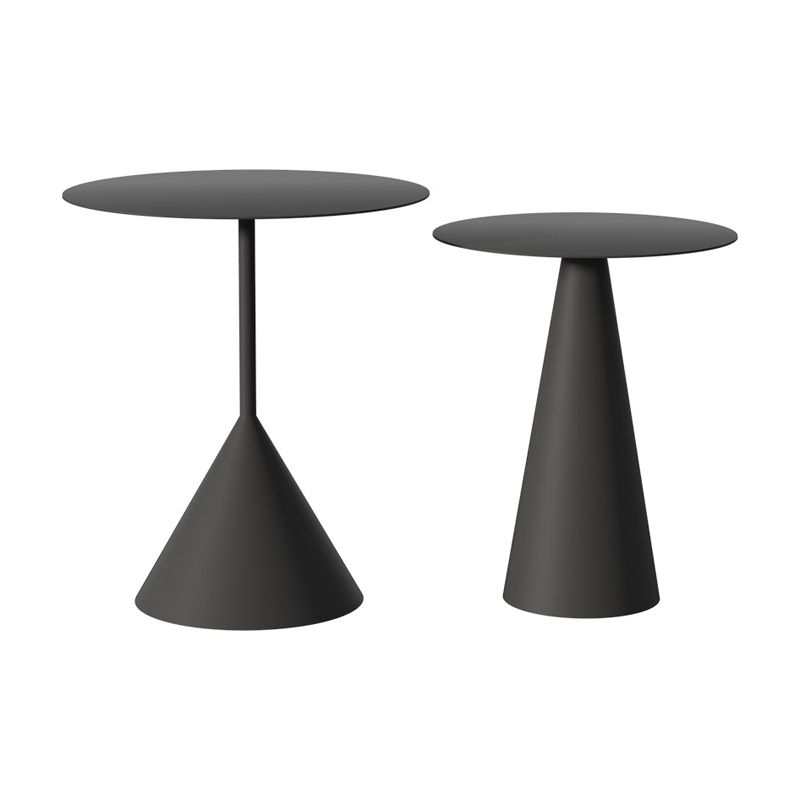 ミッドセンチュリーモダンペデスタルコーヒーテーブルメタルラウンドカクテルテーブル