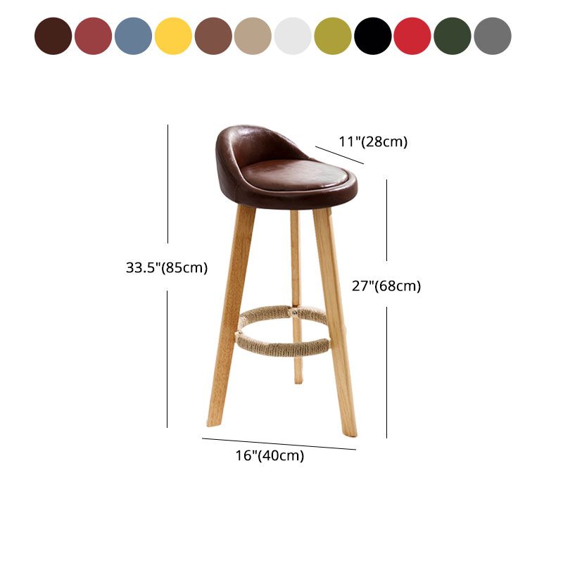 Scandinavian Restaurant Footrest Stool Matte Finish Upholstered Bar Stools Clearhalo 'Bar Furniture' 'Bar Stools' 'bar_stools' 'furn' 'furn_bar_stools' 'Furniture' 'furniture_bar_stools' 'Kitchen & Dining Furniture' 1200x1200_3d7c6c06-ebcb-4afb-bad2-0afc29bc2d20