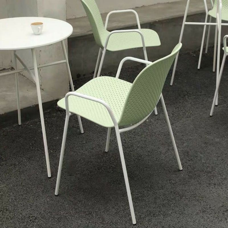 Contemporary Indoor Arm Chair Solid Back Metal Dining Room Chair (Set of 4) Clearhalo ' kitchen&dining_furn' 'Dining Chairs' 'Dining Tables & Seating' 'dining_chair' 'furn' 'furn_dining_chair' 'Furniture' 'furniture_dining_chair' 'Kitchen & Dining Furniture' 'kitchen' 1200x1200_3d7d2d30-4661-4cc4-a9f6-1c1f9e11091e