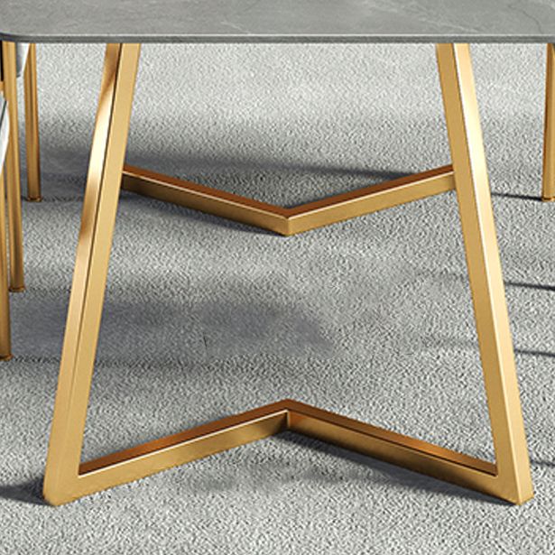 Metal Contemporary Rectangular Dining Table Sintered Stone Table with SledBase Clearhalo ' dining_table' 'Dining Tables & Seating' 'Dining Tables' 'furn' 'furn_dining_table' 'Furniture' 'furniture_dining_table' 'Kitchen & Dining Furniture' 'kitchen&dining_furn' 'kitchen' 'kitchen_dining_table' 1200x1200_3d7f5919-677a-4569-b575-a608868818ea