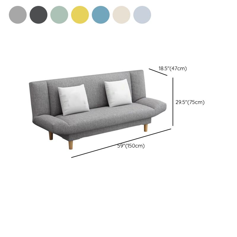 Modern 29.52 "H Miscela di cotone convertibile senza braccio divano convertibile