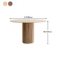 Table de salle à manger ronde en pin Table de salle à manger contemporaine avec socle