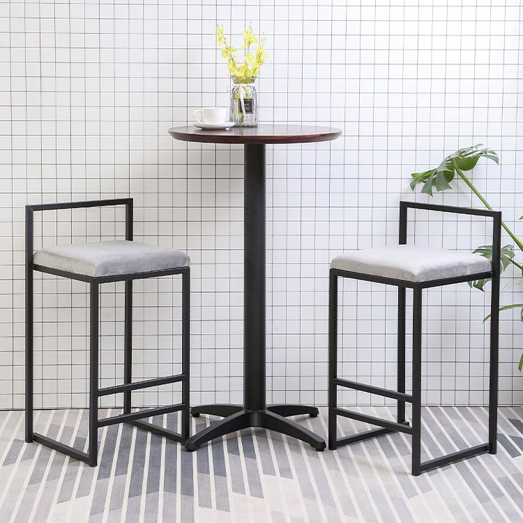 Moderno sgabello da bar rettangolare sgabello con poggiapiedi con cuscino di velluto