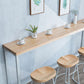 Rectangle Bar Table Contemporary Wood Bar Table with Trestle Base Clearhalo 'Bar Furniture' 'Bar Tables' 'bar_tables' 'furn' 'furn_bar_tables' 'Furniture' 'furniture_bar_tables' 'Kitchen & Dining Furniture' 1200x1200_3d8848ea-1406-4b7d-aa8c-a4ffb53a9a08