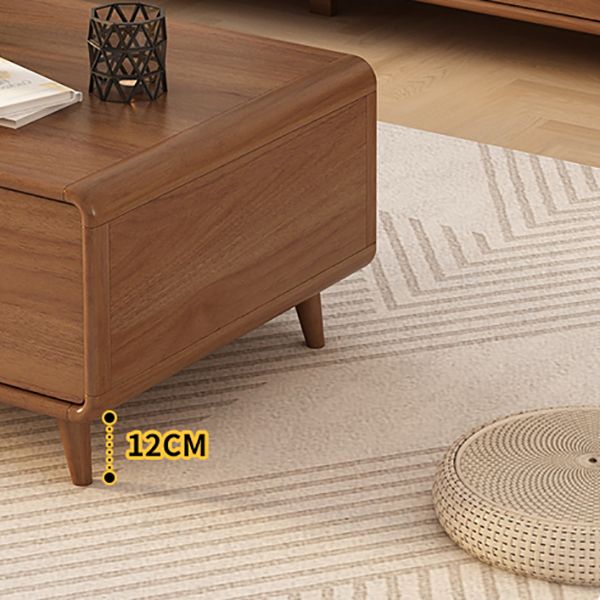 4 Legs Contemporary No Distressing Coffee Table with Storage Shelf Clearhalo 'Coffee & Accent Tables' 'Coffee Tables' 'coffee_tables' 'furn' 'furn_coffee_tables' 'Furniture' 'Living Room Furniture' 1200x1200_3d886294-e285-41b7-9e15-1da379f72fca