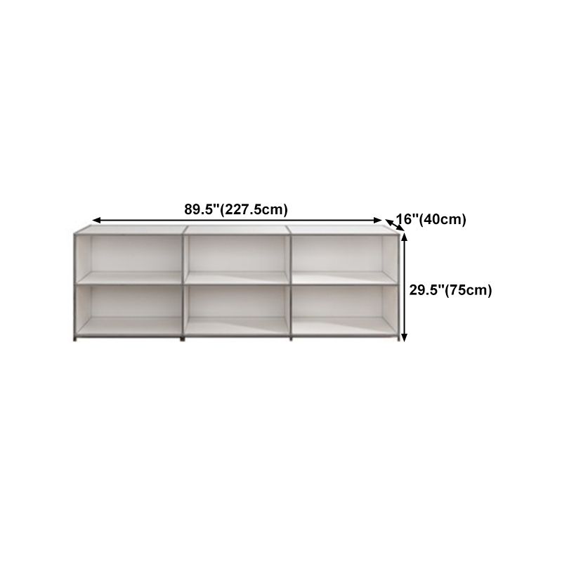 Contemporary White Sideboard Metal Dining Sideboard Table for Living Room Clearhalo 'buffet_sideboard' 'Buffets & Sideboards' 'furn' 'furn_buffet_sideboard' 'Furniture' 'Kitchen & Dining Furniture' 1200x1200_3d892ec8-c9a7-44c7-bc04-2403c04424ac