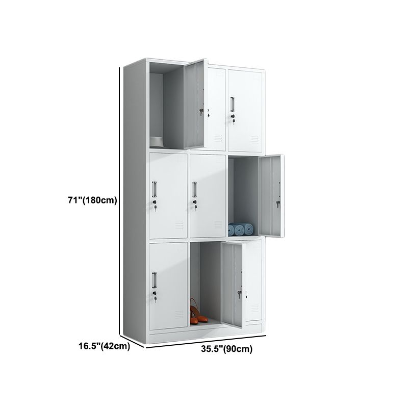Gabinete de metal blanco para baños gabinete de almacenamiento contemporáneo con puerta con bisagras