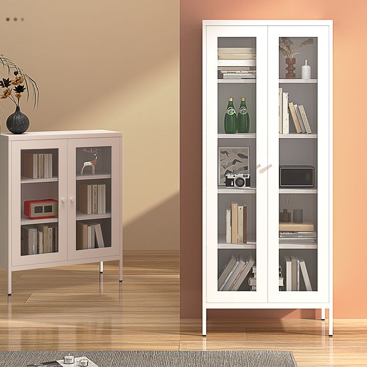 Scandinavian Steel Vertical Standard Bookcase with Clear Toughened Glass Door Clearhalo 'Bookcases' 'furn' 'furn_bookcases' 'Furniture' 'furniture_bookcases' 'kitchen' 'kitchen_bookcases' 'Living Room Furniture' 'Office Furniture' 1200x1200_3d8d2df5-9024-4d95-89dd-2ca59c949309