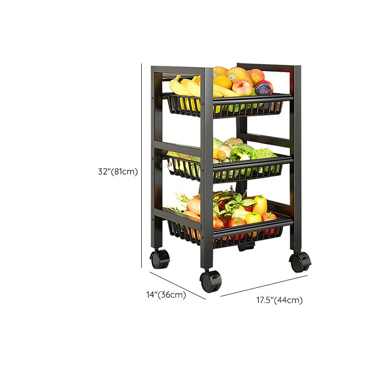 Metal Modern Prep Table Open Storage Home Dining with Basket Prep Table Clearhalo 'furn' 'furn_kitchen_islands_carts' 'Furniture' 'Kitchen & Dining Furniture' 'Kitchen Islands & Carts' 'kitchen_islands_carts' 1200x1200_3d8da72f-a833-4653-ba9e-f6735ed29761