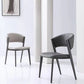 Modern Home Chair Open Back Dining Side Chair with Metal Legs
