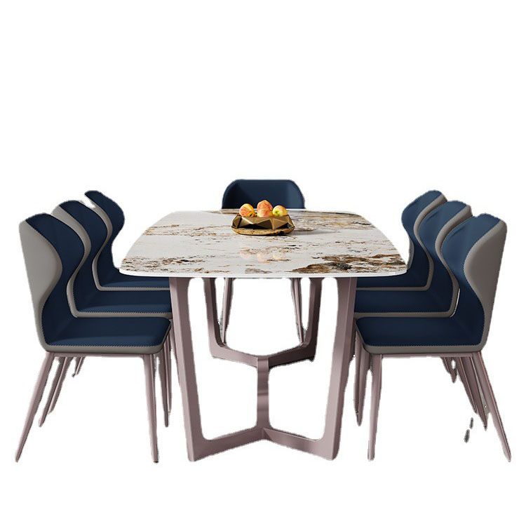 Nordic 1/6/7/8 Pieces Dining Set Sintered Stone Dining Table Set for Home Clearhalo 'Dining Room Sets' 'Dining Tables & Seating' 'dining_room_set' 'furn' 'furn_dining_room_set' 'Furniture' 'furniture_dining_room_set' 'Kitchen & Dining Furniture' 1200x1200_3d8ec868-dde4-4bdd-bd28-36f3b0858f64