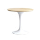 Table de salle à manger ronde en bois moderne avec base en tulipe en métal