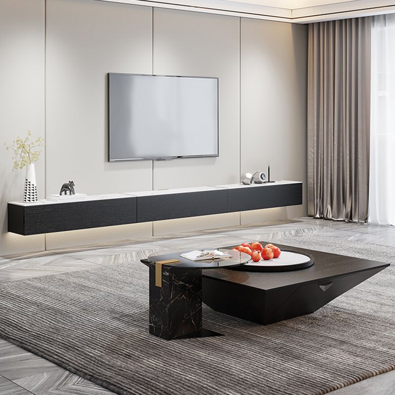 Modern Stone TV Media Stand Wall-mounted TV Console for Living Room Clearhalo 'furn' 'furn_tv_stands_entertainment_centers' 'Furniture' 'Living Room Furniture' 'TV Stands & Entertainment Centers' 'TV Stands & Media Storage Furniture' 'tv_stands_entertainment_centers' 1200x1200_3d91b134-3fbd-4fb3-b8f6-fcc9878a48dc