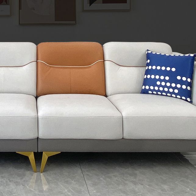 Flared Arm Modern Standard Faux Leather Stain Resistant Settee Couch Clearhalo 'furn' 'furn_sofas' 'Furniture' 'Living Room Furniture' 'Sofa' 'sofas' 1200x1200_3d91f5a3-42d9-4323-ab29-46eb9abcc06f