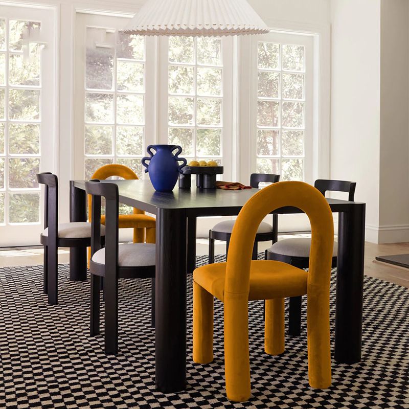 Moderne einfache Armless Esstühle Holzrahmen Offener Rücken für Esszimmer für Esszimmer