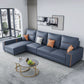 Cushion Back Faux Leather Sectional Sofa 35.43" Tall Sectional  Sofa