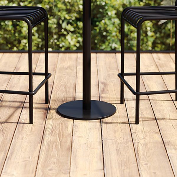 Modern Metal Bar Table Round Dining Table - 23.6" L x 23.6" W x 41.3" H