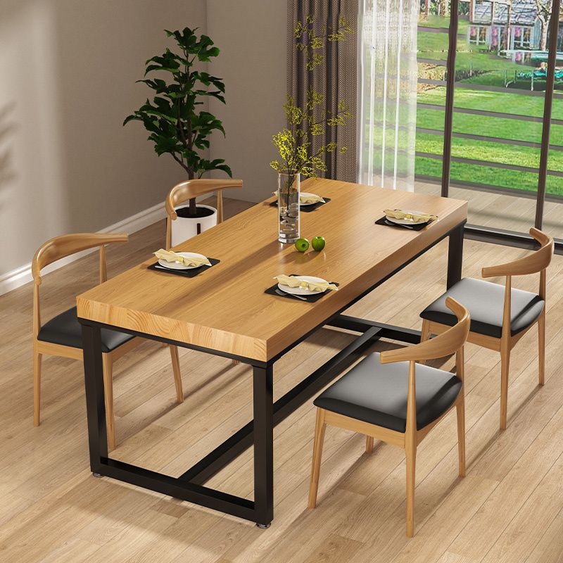 Industrial 1/2/3/4/5 Pieces Dining Set Solid Wood Dining Table with Chairs Clearhalo 'Dining Room Sets' 'Dining Tables & Seating' 'dining_room_set' 'furn' 'furn_dining_room_set' 'Furniture' 'furniture_dining_room_set' 'Kitchen & Dining Furniture' 'kitchen&dining_furn' 'kitchen' 1200x1200_3d963d36-1070-4fbb-88ac-a1738905fe99
