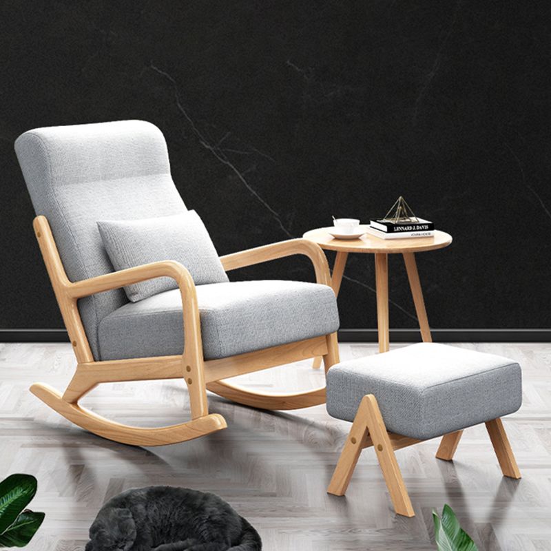 Modern Style Leisure Lounge Rocking Chair in Wooden Lazy Chair Clearhalo 'Chairs & Seating' 'furn' 'furn_rocking_chairs' 'Furniture' 'Living Room Furniture' 'Rocking Chairs' 'rocking_chairs' 1200x1200_3d964e2b-a739-4385-a2e3-f0077ff45c26