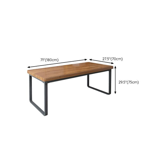 Bureau d'écriture en bois incurvé contemporain de bureau de traîneau naturel