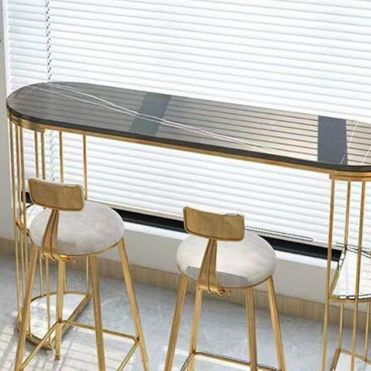 1/2/3 Pieces Table and Stool Set Modern Oval Bar Pub Table Set