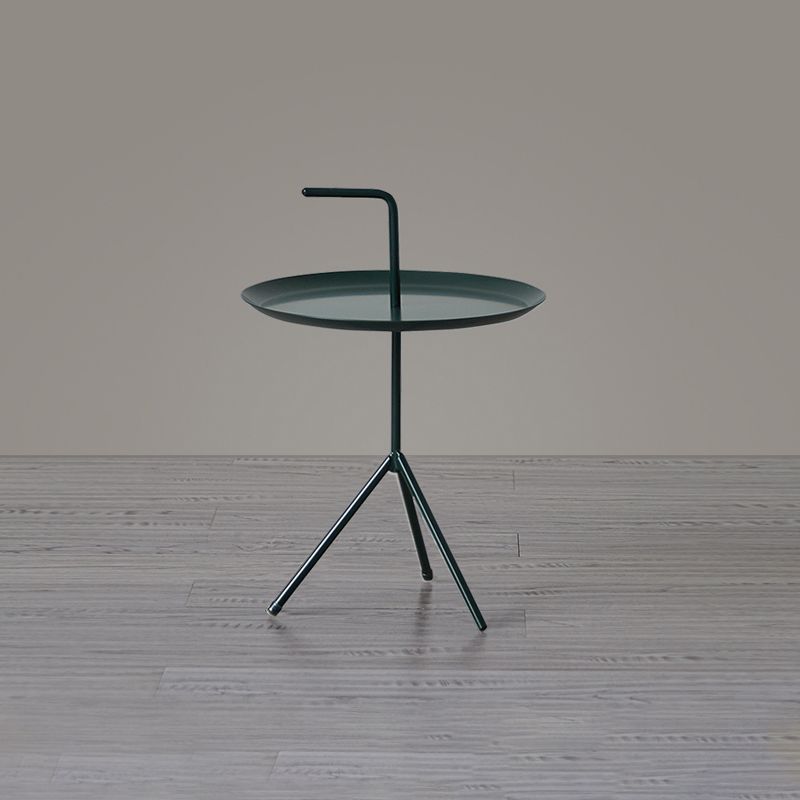 21.6"/25.5" Tall Metal Pedestal End Table Round Tray Top Side End Table Clearhalo 'Coffee & Accent Tables' 'End & Side Tables' 'end_side_table' 'Furniture' 'furniture_end_side_table' 'Living Room Furniture' 1200x1200_3d9829a2-e0fe-4855-87e9-fd3c3cd48138