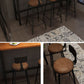 Rectangle industriel Table de table en bois massif en bois 1/3/4 Pièces Table de comptoir avec tabourets hauts
